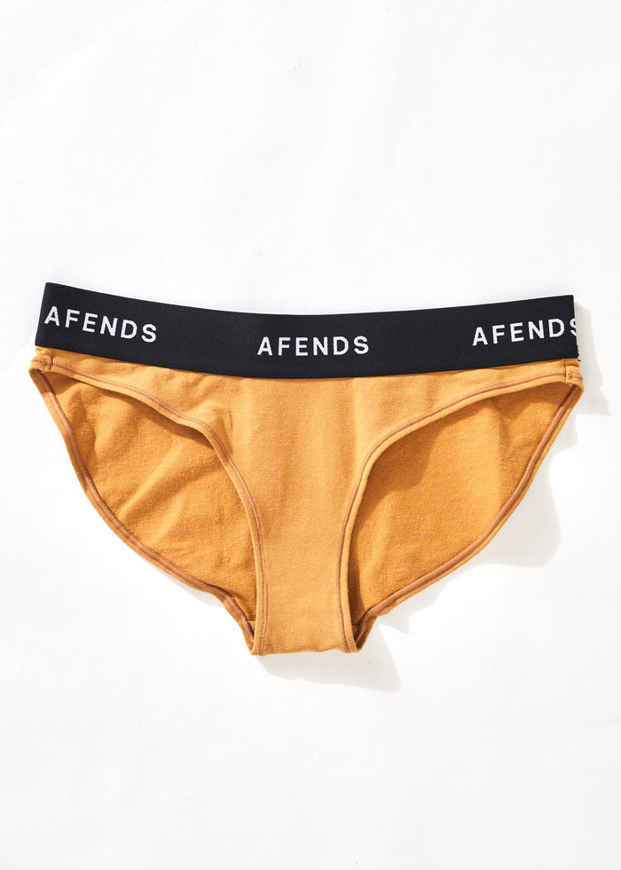 Afends Womens Molly - Hemp Bikini Briefs 3 Pack - Chestnut - Streetwear - Sustainable Fashion