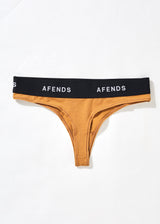 Afends Womens Molly - Hemp G-String Briefs 3 Pack - Chestnut - Afends womens molly   hemp g string briefs 3 pack   chestnut   streetwear   sustainable fashion