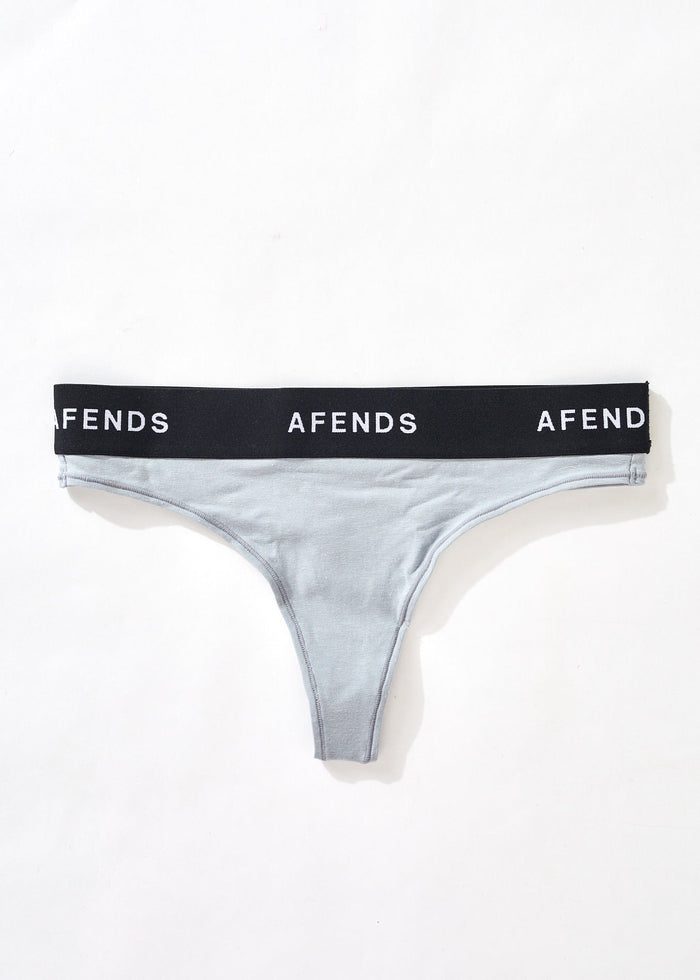 Afends Womens Molly - Hemp G-String Briefs 3 Pack - Shadow - Streetwear - Sustainable Fashion