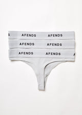 Afends Womens Molly - Hemp G-String Briefs 3 Pack - Smoke - Afends womens molly   hemp g string briefs 3 pack   smoke   streetwear   sustainable fashion