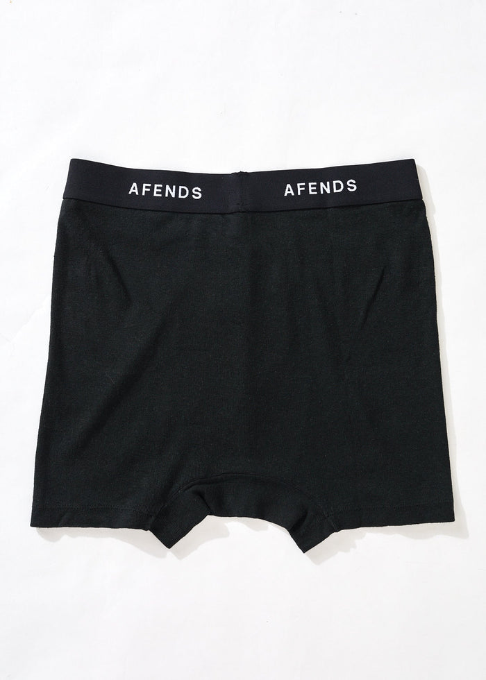 Afends Mens Absolute - Hemp Boxer Briefs - Black - Streetwear - Sustainable Fashion