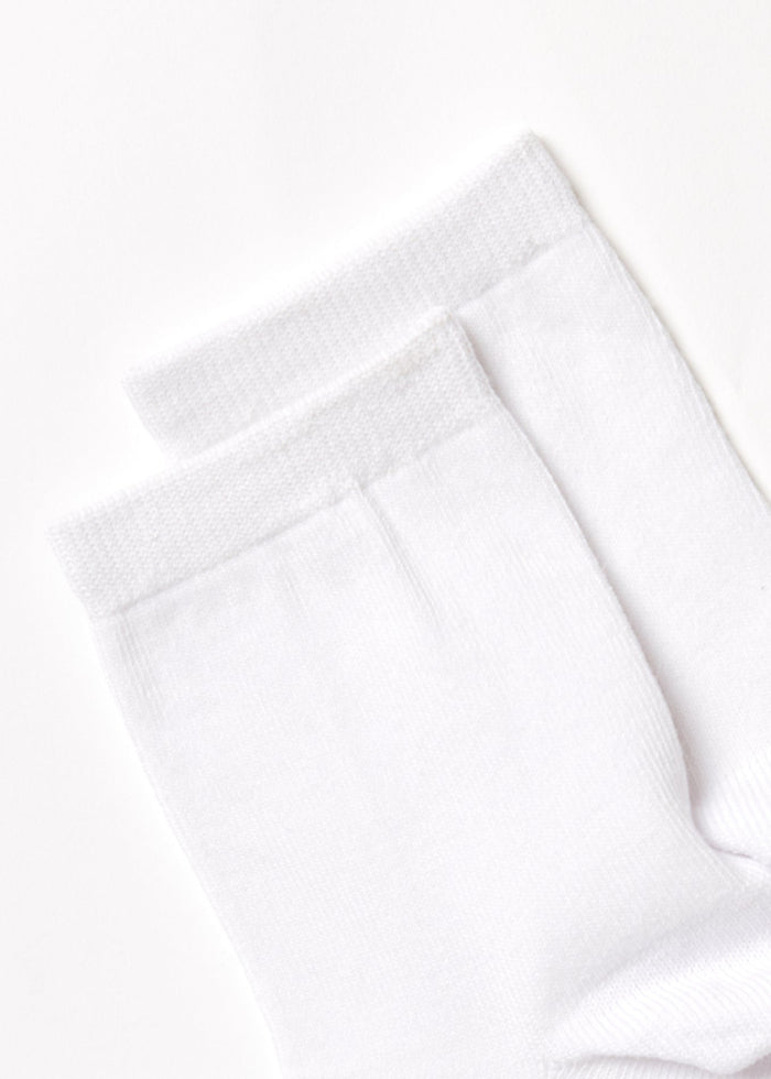 Afends Unisex All Time - Hemp Crew Socks - White - Streetwear - Sustainable Fashion