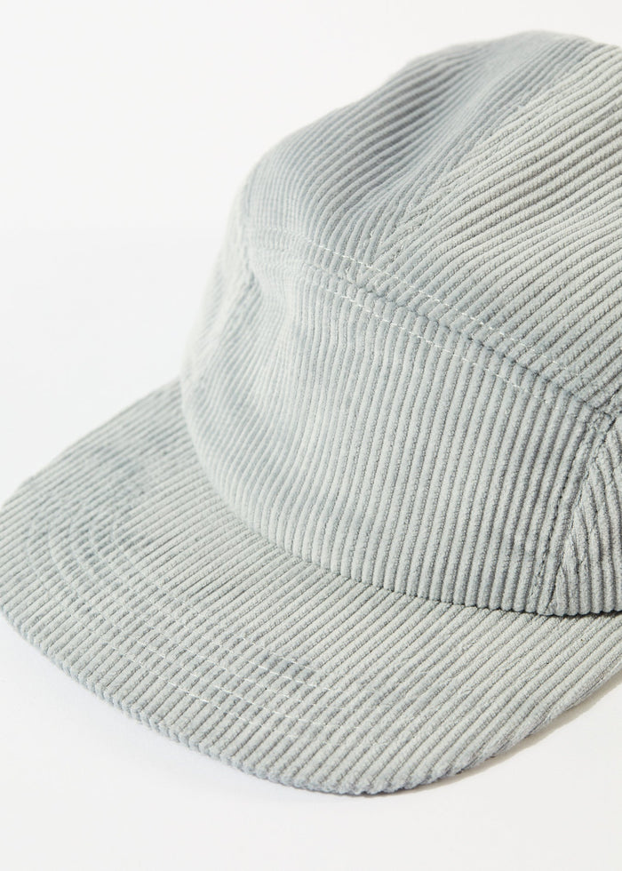 Afends Unisex Attention - Organic Corduroy Panelled Cap - Grey - Streetwear - Sustainable Fashion