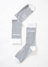 Afends Unisex Build It - Hemp Crew Socks - Grey - Afends unisex build it   hemp crew socks   grey   streetwear   sustainable fashion