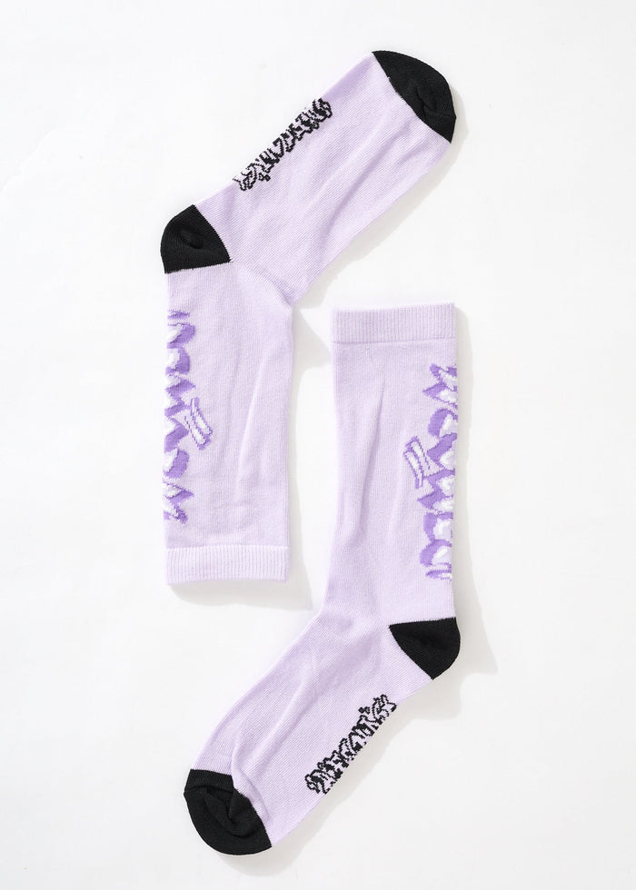 Afends Unisex Tracks - Recycled Crew Socks - Tulip - Streetwear - Sustainable Fashion