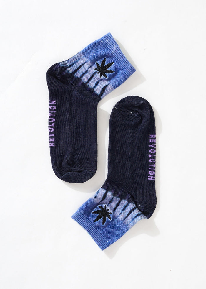 Afends Unisex Moonshadow - Hemp Crew Socks - Plum - Streetwear - Sustainable Fashion