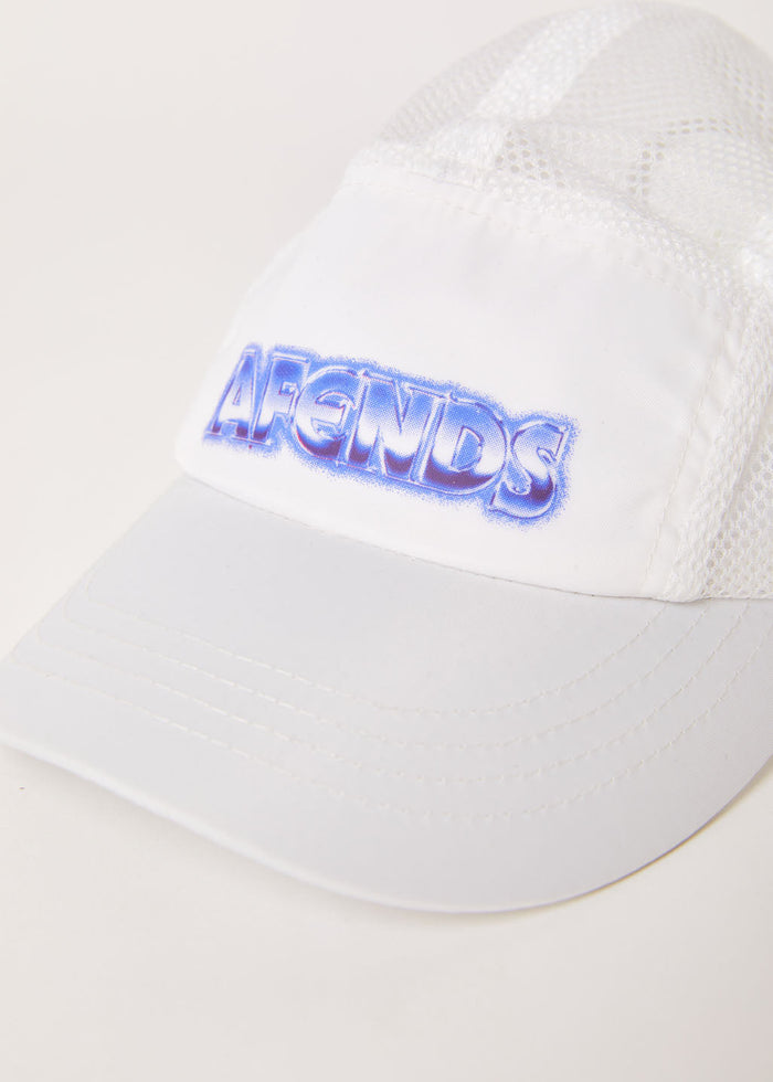 Afends Unisex Chromed - Recycled 5 Panel Cap - White - Streetwear - Sustainable Fashion