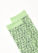Afends Unisex Tagged - Unisex Hemp Crew Socks - Lime Green - Afends unisex tagged   unisex hemp crew socks   lime green   streetwear   sustainable fashion