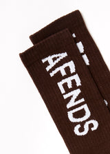 Afends Unisex Spaced Out - Recycled Crew Socks - Coffee - Afends unisex spaced out   recycled crew socks   coffee   streetwear   sustainable fashion