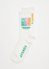 Afends Unisex Studio - Organic Crew Socks - Off White - Afends unisex studio   organic crew socks   off white   streetwear   sustainable fashion
