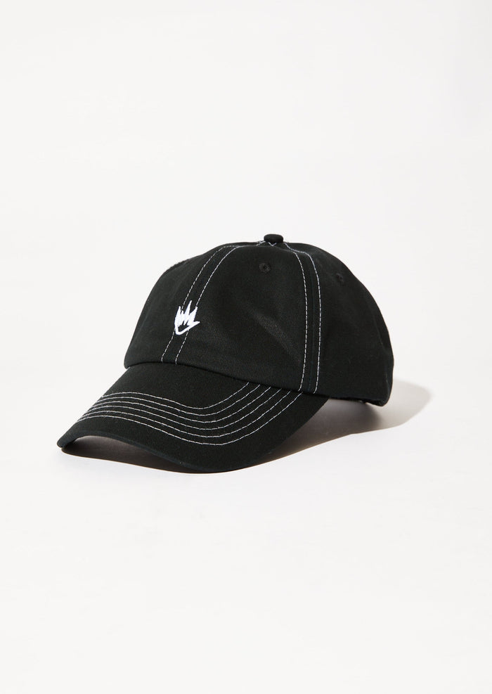 Afends Mens Core - Recycled Six Panel Cap - Black - Streetwear - Sustainable Fashion