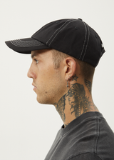 Afends Mens Core - Recycled Six Panel Cap - Black - Afends mens core   recycled six panel cap   black   streetwear   sustainable fashion