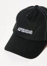 Afends Mens Outline - Recycled Trucker Cap - Black - Afends mens outline   recycled trucker cap   black   streetwear   sustainable fashion