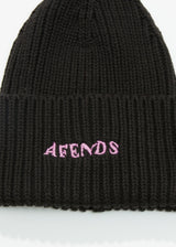 Afends Unisex Day Dream - Ribbed Beanie - Black - Afends unisex day dream   ribbed beanie   black   streetwear   sustainable fashion