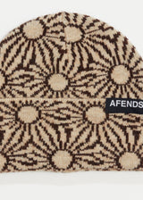 Afends Unisex Dandy - Floral Knit Beanie - Toffee - Afends unisex dandy   floral knit beanie   toffee   streetwear   sustainable fashion