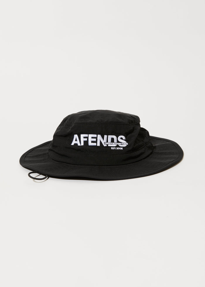 Afends Unisex Vinyl - Bucket Hat - Black - Streetwear - Sustainable Fashion
