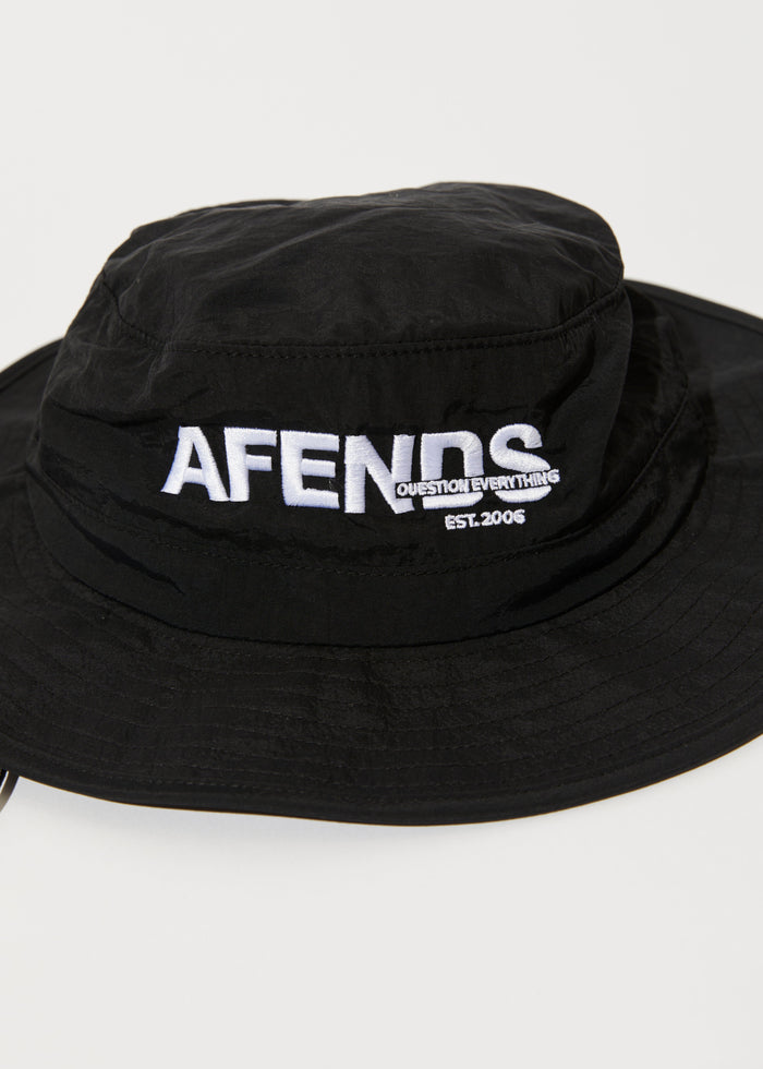 Afends Unisex Vinyl - Bucket Hat - Black - Streetwear - Sustainable Fashion