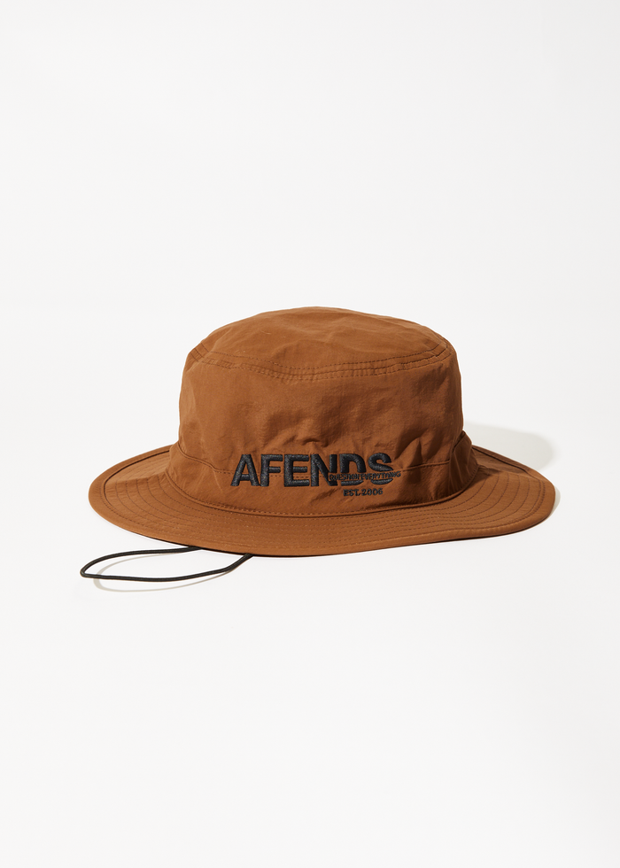 Afends Unisex Vinyl - Bucket Hat - Toffee - Streetwear - Sustainable Fashion