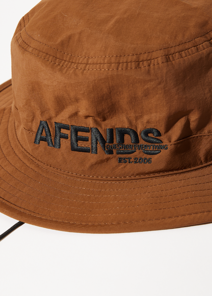 Afends Unisex Vinyl - Bucket Hat - Toffee - Streetwear - Sustainable Fashion