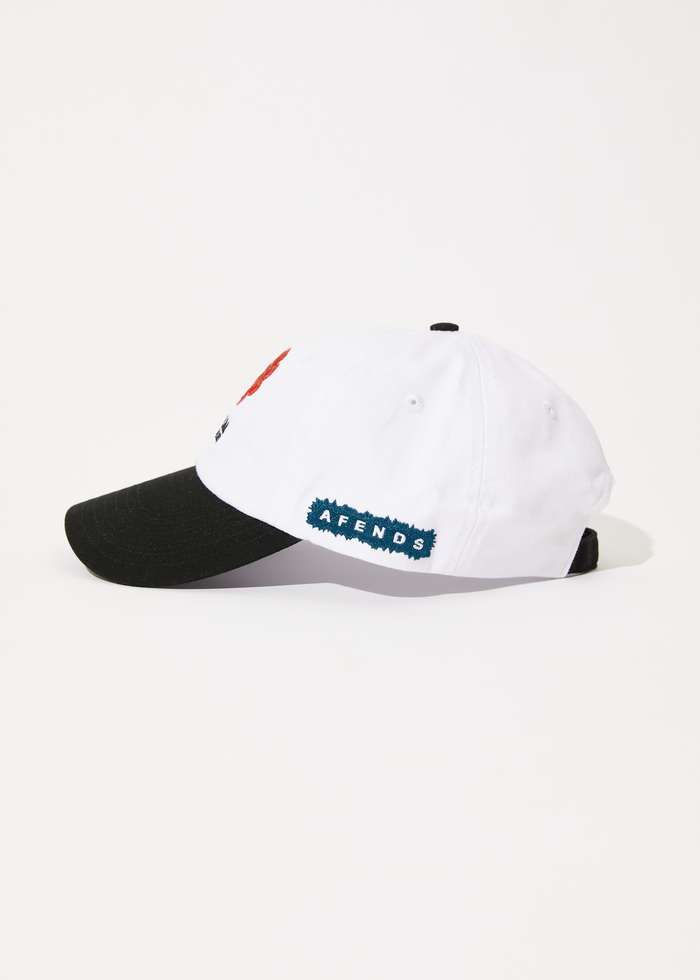 Afends Mens World -  Six Panel Cap - White - Streetwear - Sustainable Fashion