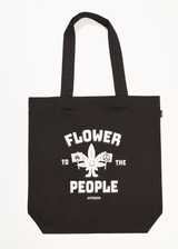 Afends Mens Flower -  Tote Bag - Black - Afends mens flower    tote bag   black   streetwear   sustainable fashion