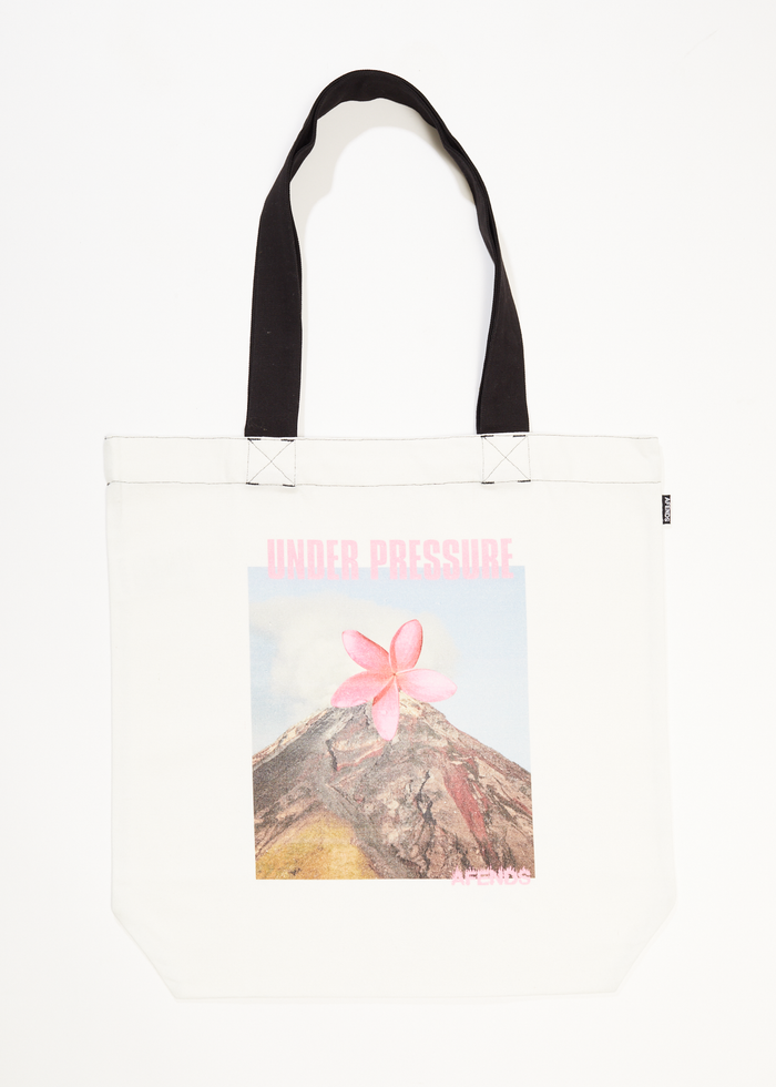Afends Mens Collage - Unisex  Tote Bag - White - Streetwear - Sustainable Fashion