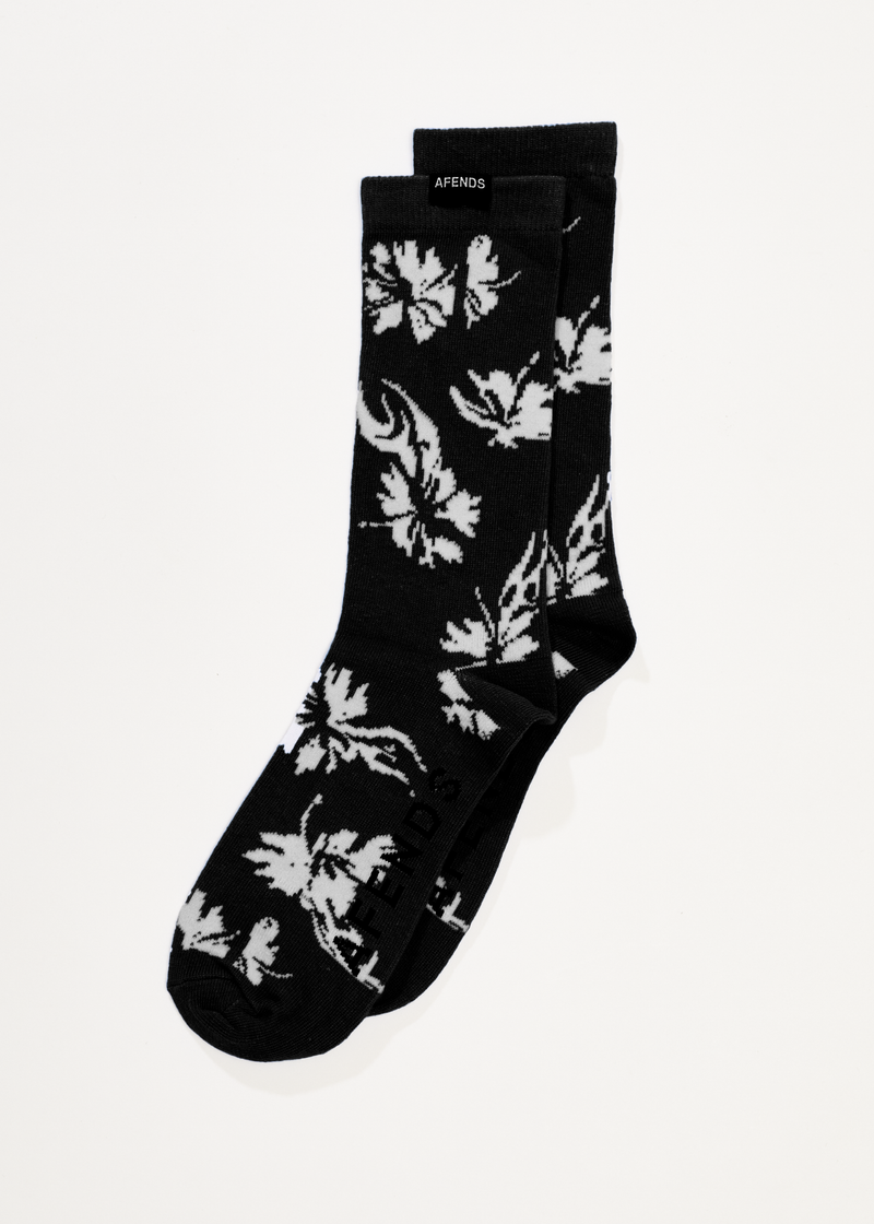 Afends Mens Hibiscus -  Socks One Pack - Black