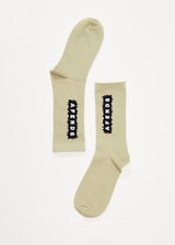 AFENDS Mens World - Socks One Pack - Eucalyptus - Afends mens world   socks one pack   eucalyptus   streetwear   sustainable fashion