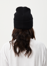 Afends Womens Funhouse - Knit Beanie - Black - Afends womens funhouse   knit beanie   black   streetwear   sustainable fashion