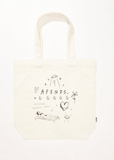 Afends Mens Funhouse - Tote Bag - White - Afends mens funhouse   tote bag   white   streetwear   sustainable fashion