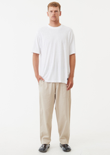 Afends Mens Chess Club - Hemp Relaxed Pants - Cement - Afends mens chess club   hemp relaxed pants   cement   streetwear   sustainable fashion