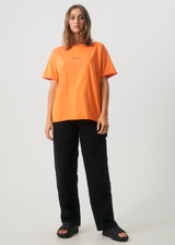 Afends Womens Luxury - Recycled Oversized T-Shirt - Papaya - Afends womens luxury   recycled oversized t shirt   papaya   streetwear   sustainable fashion