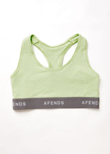 Afends Womens Molly - Hemp Sports Crop - Lime Green - Afends womens molly   hemp sports crop   lime green   streetwear   sustainable fashion