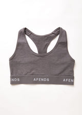 Afends Womens Molly - Hemp Sports Crop - Steel - Afends womens molly   hemp sports crop   steel   streetwear   sustainable fashion