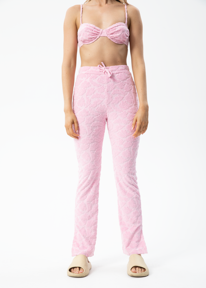 Afends Womens Rhye - Recycled Terry Pants - Powder Pink - Streetwear - Sustainable Fashion
