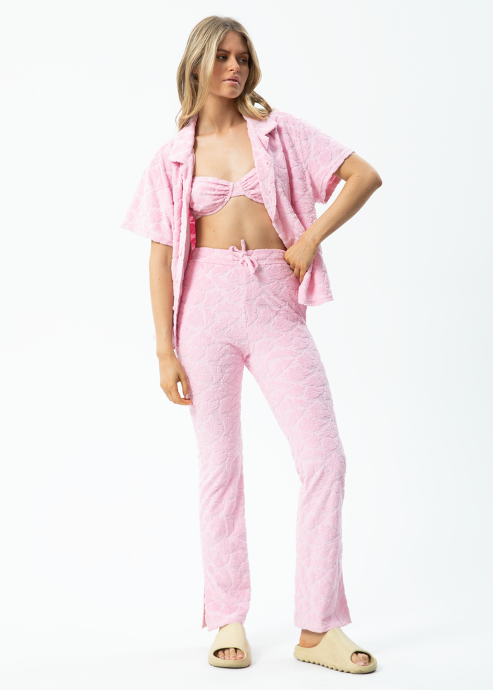 Afends Womens Rhye - Recycled Terry Pants - Powder Pink - Streetwear - Sustainable Fashion