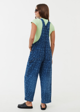 Afends Womens Tagged Louis - Hemp Denim Baggy Overalls - Graffiti Blue - Afends womens tagged louis   hemp denim baggy overalls   graffiti blue   streetwear   sustainable fashion