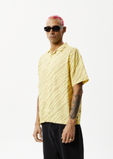 Afends Mens Atmosphere - Hemp Cuban Short Sleeve Shirt - Butter Stripe - Afends mens atmosphere   hemp cuban short sleeve shirt   butter stripe   streetwear   sustainable fashion