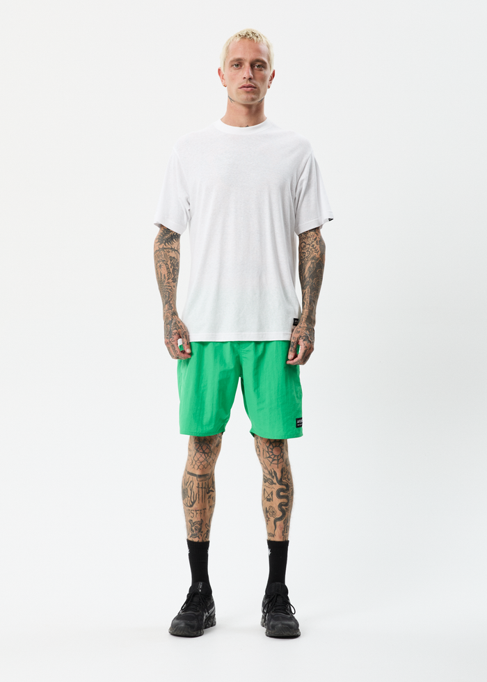 Afends Mens Baywatch Vortex - Recycled Elastic Waist Shorts - Forest - Streetwear - Sustainable Fashion