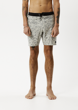 Afends Mens Bouquet - Fixed Waist Boardshorts - Olive Floral - Afends mens bouquet   fixed waist boardshorts   olive floral   streetwear   sustainable fashion