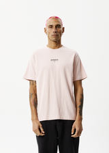 AFENDS Mens Calico - Retro Logo T-Shirt - Lotus - Afends mens calico   retro logo t shirt   lotus   streetwear   sustainable fashion