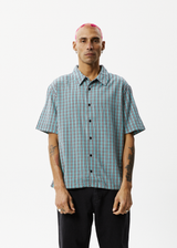 Afends Mens Checkers - Recycled Check Short Sleeve Shirt - Black - Afends mens checkers   recycled check short sleeve shirt   black   streetwear   sustainable fashion