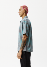 AFENDS Mens Checkers - Check Short Sleeve Shirt - Black - Afends mens checkers   check short sleeve shirt   black   streetwear   sustainable fashion