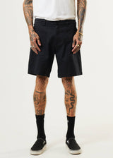 Afends Mens Chess Club - Hemp Relaxed Shorts - Black - Afends mens chess club   hemp relaxed shorts   black   streetwear   sustainable fashion