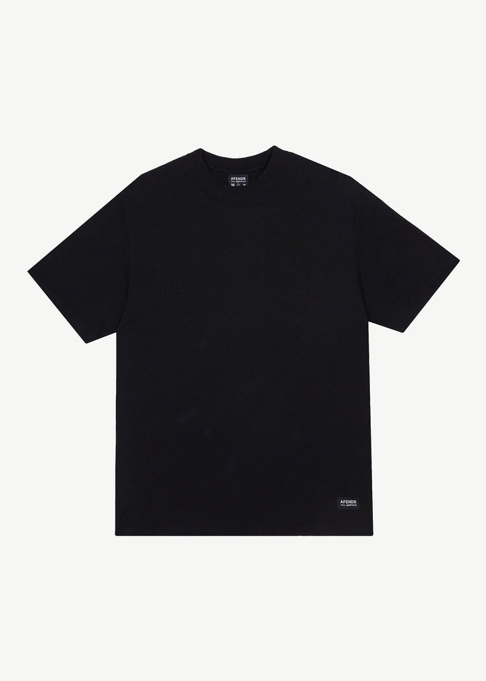 Afends Mens Classic - Hemp Retro T-Shirt - Black - Streetwear - Sustainable Fashion