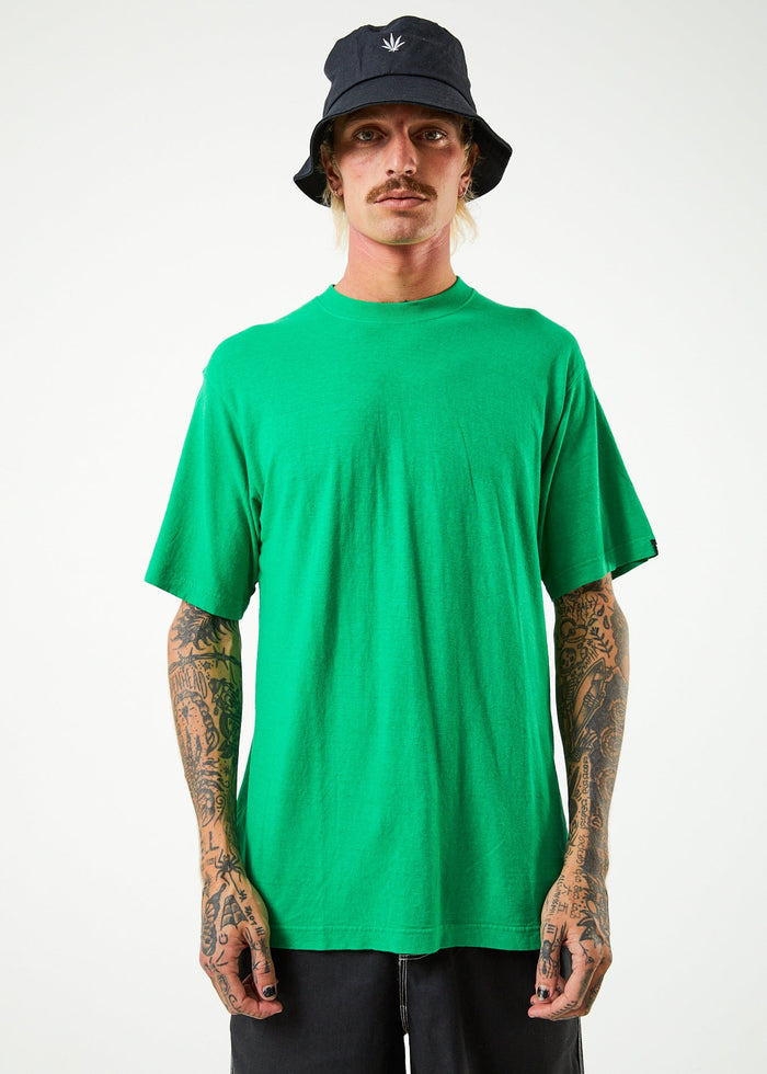 Afends Mens Classic - Hemp Retro T-Shirt - Forest - Streetwear - Sustainable Fashion