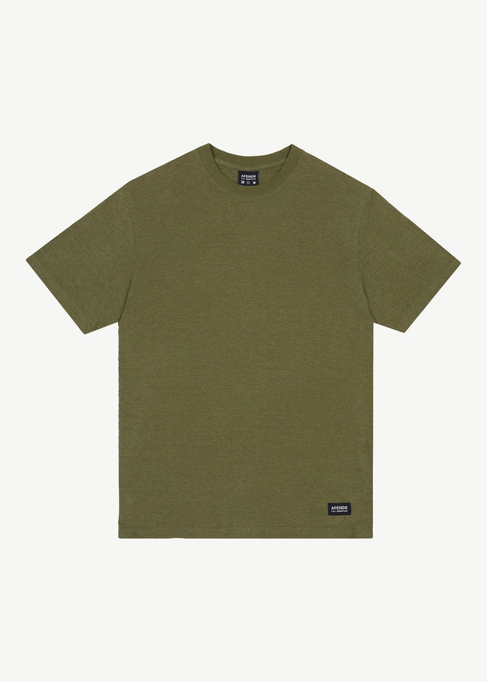 Afends Mens Classic - Hemp Retro T-Shirt - Military - Streetwear - Sustainable Fashion