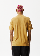 Afends Mens Classic - Hemp Retro T-Shirt - Mustard - Afends mens classic   hemp retro t shirt   mustard   streetwear   sustainable fashion