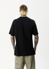 Afends Mens Crops - Retro Logo T-Shirt - Black - Afends mens crops   retro logo t shirt   black   streetwear   sustainable fashion