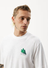 Afends Mens Crops - Retro Logo T-Shirt - White - Afends mens crops   retro logo t shirt   white   streetwear   sustainable fashion